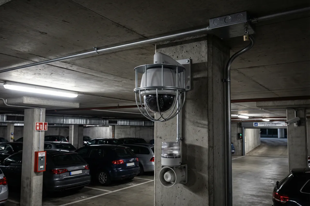 Underground Parking Garage IK10 Surveillance