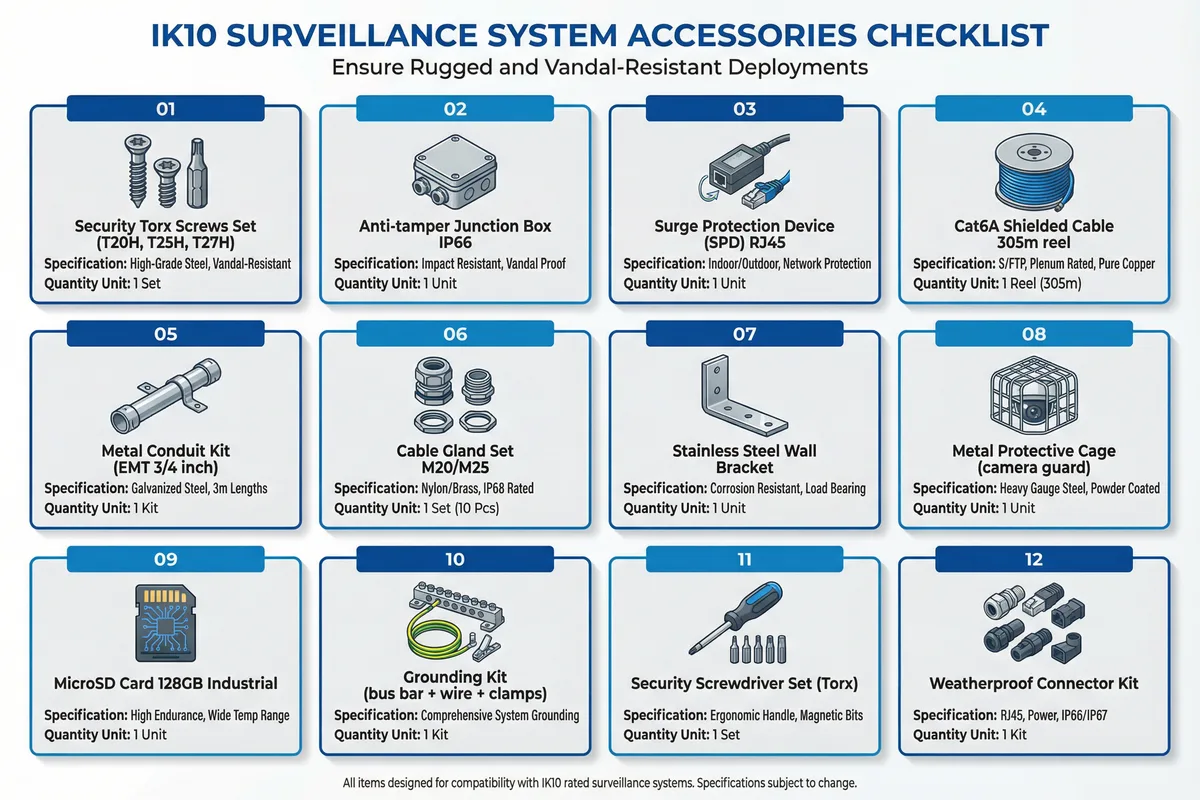 IK10 Accessories Checklist Infographic